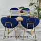 Comedor Rectangular Vidrio 4 Sillas Crossback – Mesa 130x80cm - Miniatura 2