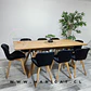 Comedor Rectangular Melamina 4 Sillas Velvet – Mesa 100cm - Miniatura 4