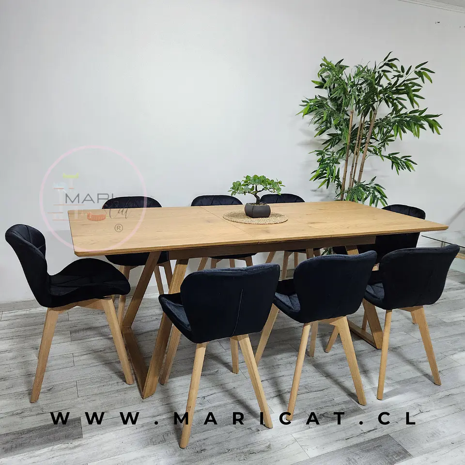Comedor Rectangular Melamina 4 Sillas Velvet – Mesa 100cm 4