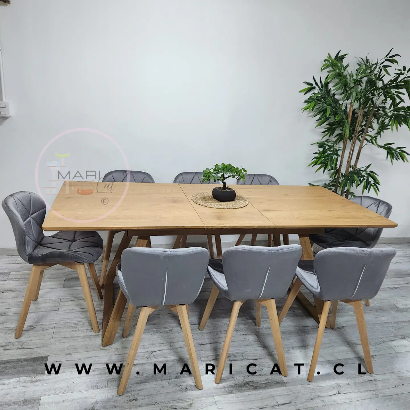 Comedor Rectangular Melamina 4 Sillas Velvet – Mesa 100cm 9