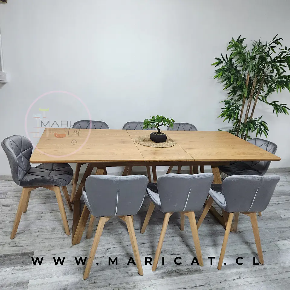 Comedor Rectangular Melamina 4 Sillas Velvet – Mesa 100cm 9