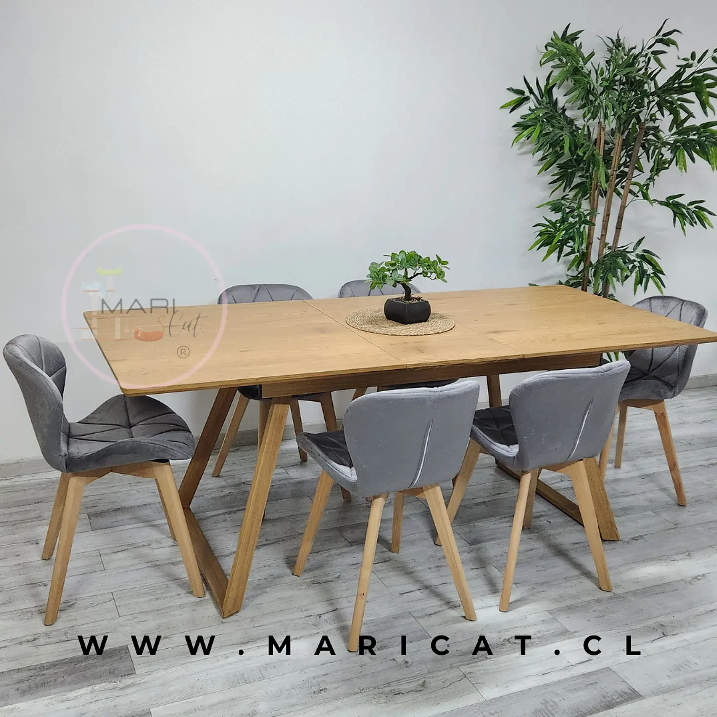 Comedor Rectangular Melamina 4 Sillas Velvet – Mesa 100cm 8