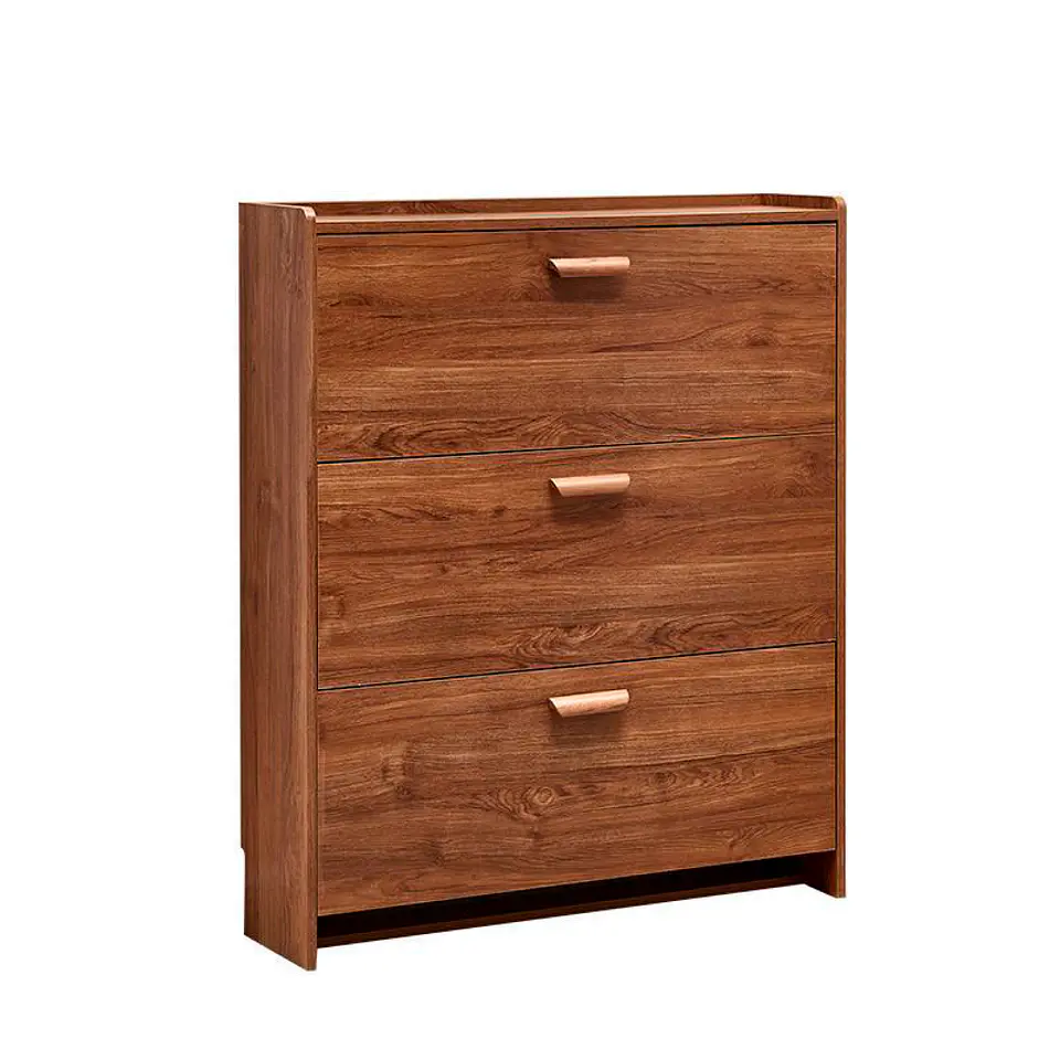 Zapatero Wood tres niveles MDF-Recibidor Dormitorio multiuso 2