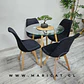 Comedor Redondo Vidrio 4 Sillas Tulip – Mesa 80cm - Miniatura 2