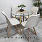 Comedor Redondo Vidrio 4 Sillas Tulip – Mesa 80cm - Miniatura 1