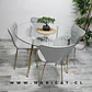 Comedor Redondo Mesa Lyon Metal Gold Vidrio + 4 Sillas  Corazón Moderna - Miniatura 2