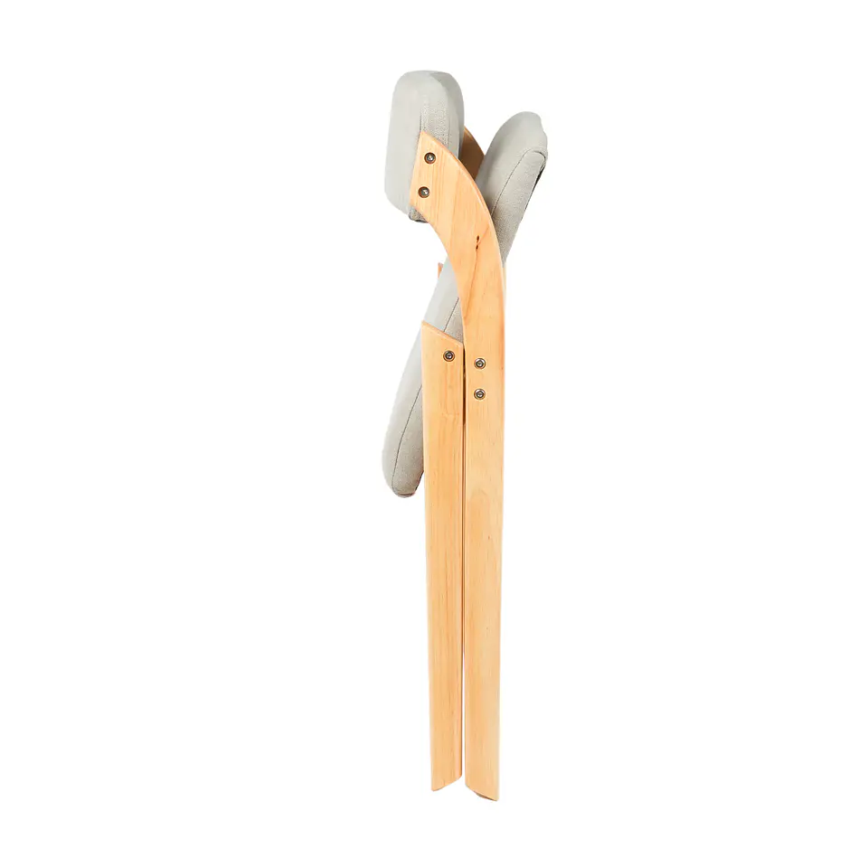 Silla Betlahem de Madera Plegable con Tapiz de Lino Acolchad 2