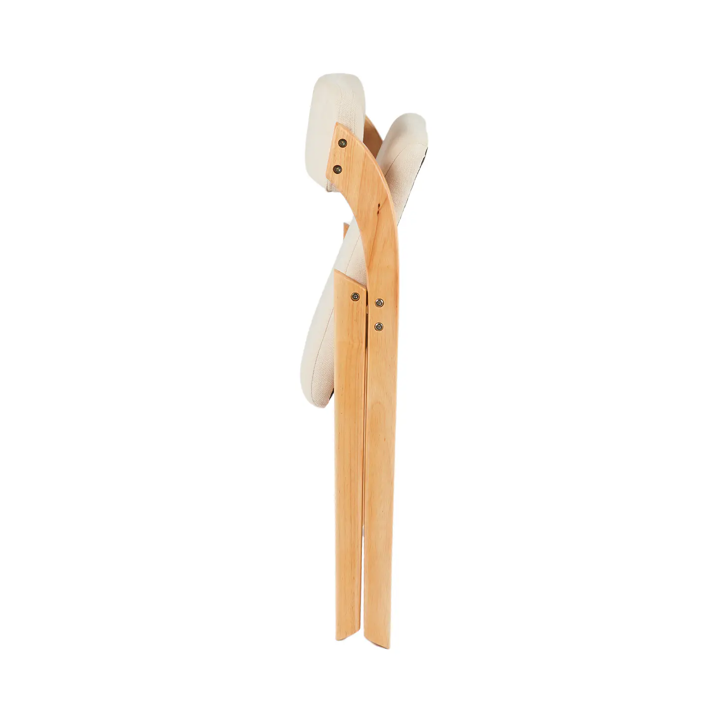 Silla Betlahem de Madera Plegable con Tapiz de Lino Acolchad 3