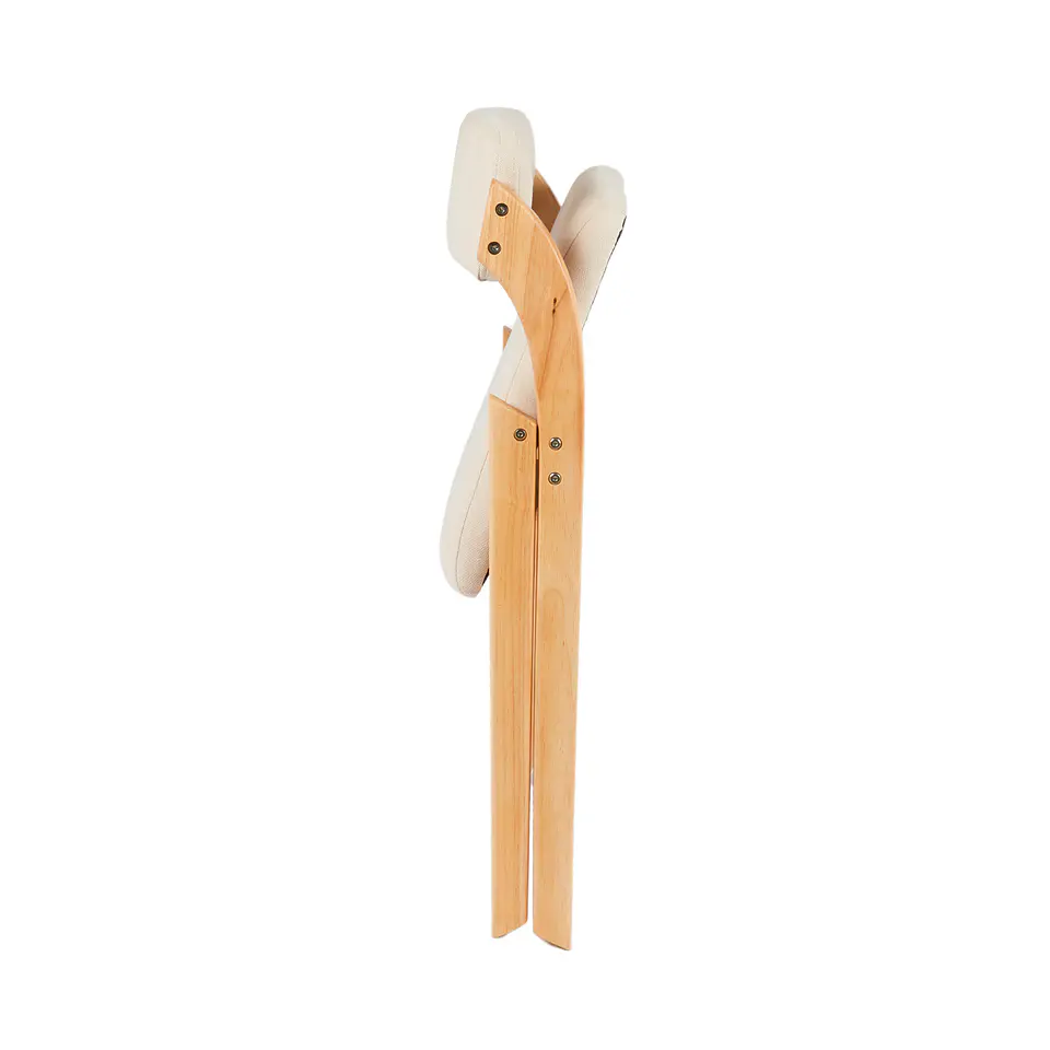 Silla Betlahem de Madera Plegable con Tapiz de Lino Acolchad 3