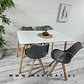 Comedor Rectangular Melamina 4 Sillas Tulip Nordic – Mesa 120x80cm - Miniatura 1