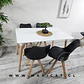 Comedor Rectangular Melamina 4 Sillas Tulip Nordic – Mesa 120x80cm - Miniatura 2