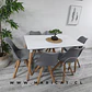 Comedor Rectangular Melamina 4 Sillas Tulip Nordic – Mesa 120x80cm - Miniatura 1
