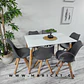 Comedor Rectangular Melamina 4 Sillas Tulip Nordic – Mesa 120x80cm - Miniatura 2