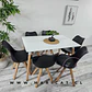 Comedor Rectangular Melamina 4 Sillas Tulip Nordic – Mesa 120x80cm - Miniatura 3