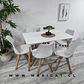 Comedor Rectangular Melamina 4 Sillas Tulip Nordic – Mesa 120x80cm - Miniatura 4
