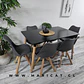 Comedor Rectangular Melamina 4 Sillas Tulip Nordic – Mesa 120x80cm - Miniatura 7