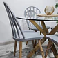 Comedor Redondo Mesa Madrid Warwick Vidrio Templado + 4 Sillas Dublin Windsor Polipropileno Gris - Miniatura 2