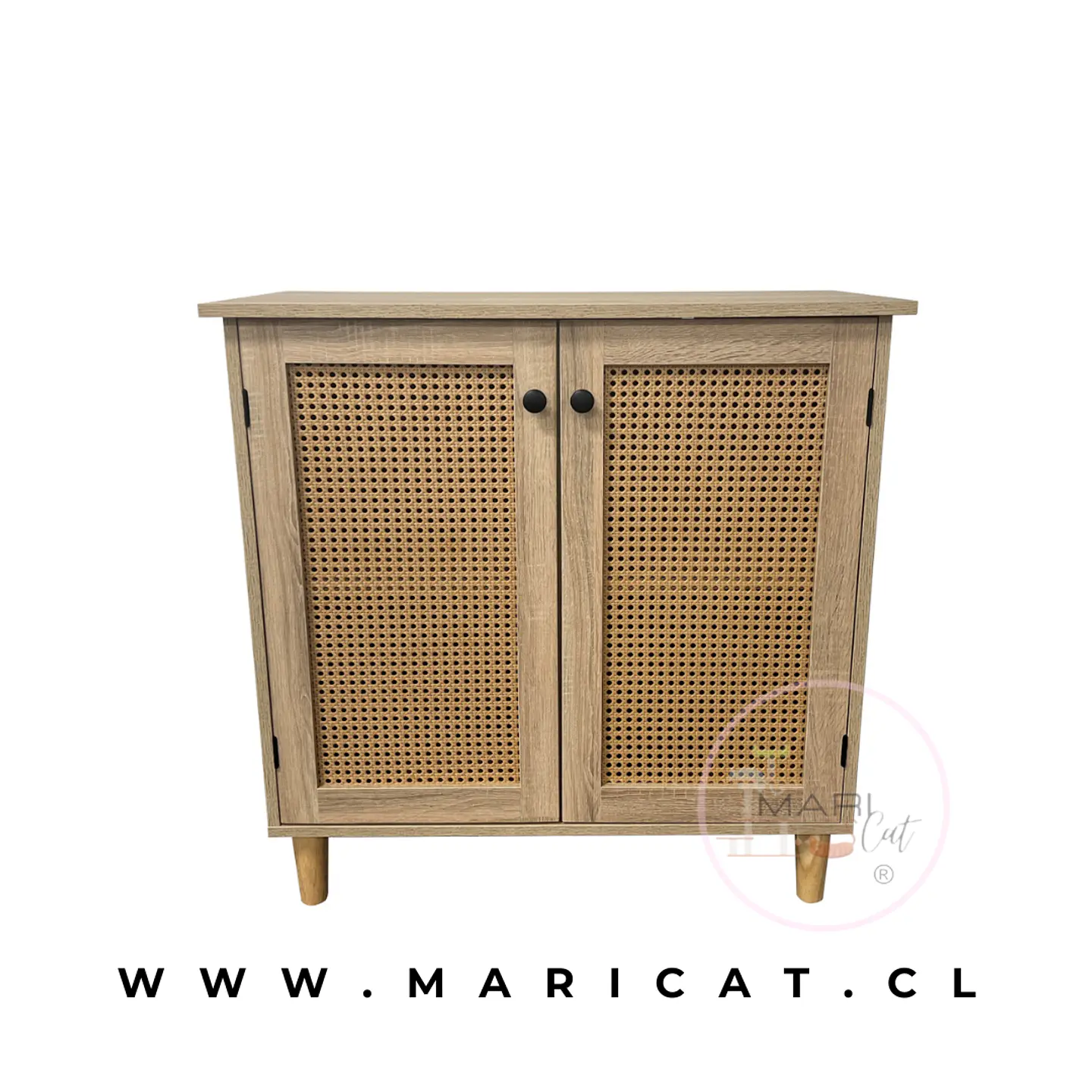 Cómoda Rattan y MDF Natural 1