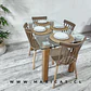 Comedor Rectangular Vidrio 4 Sillas Windsor – Mesa 80x75cm - Miniatura 2