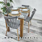 Comedor Rectangular Vidrio 4 Sillas Windsor – Mesa 80x75cm - Miniatura 4