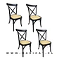 Packs 4 Silla Crossback de Madera Rattan- comedor terraza living eventos - Miniatura 14