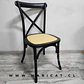 Packs 4 Silla Crossback de Madera Rattan- comedor terraza living eventos - Miniatura 7