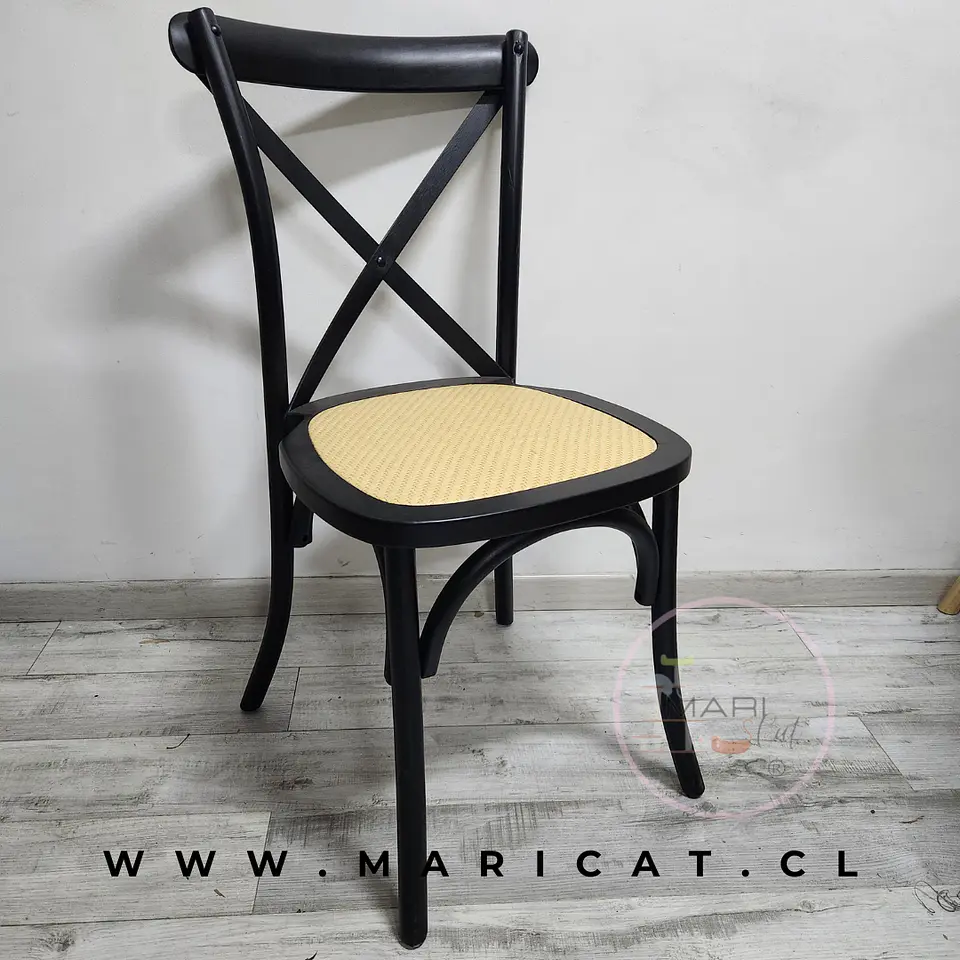 Packs 4 Silla Crossback de Madera Rattan- comedor terraza living eventos 7
