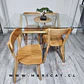 Mesa Rectangular Chile Crossback Madrid  + Silla Fresno Madera - Miniatura 2
