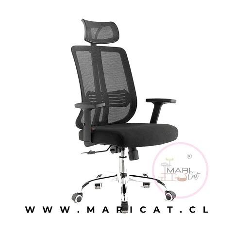 Silla Mesh Escritorio Malla Negro- Oficina Home Office Estudio