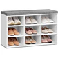 Zapatero Banqueta Acolchada MDF Blanco- Recibidor Dormitorio multiuso - Miniatura 1