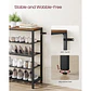 Mueble Zapatero Arrimo 5 niveles Fierro y MDF-Recibidor Dormitorio multiuso - Miniatura 3
