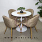 Mesa Tulip + Silla Kana Lino Wood - Miniatura 1