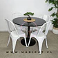 Comedor Redondo Mesa Tulip Melamina 75cm + 4 Sillas Tolix - Miniatura 3