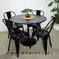Comedor Redondo Mesa Tulip Melamina 75cm + 4 Sillas Tolix - Miniatura 2