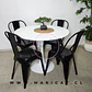 Comedor Redondo Mesa Tulip Melamina 75cm + 4 Sillas Tolix - Miniatura 4