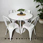 Comedor Redondo Mesa Tulip Melamina 75cm + 4 Sillas Tolix - Miniatura 1