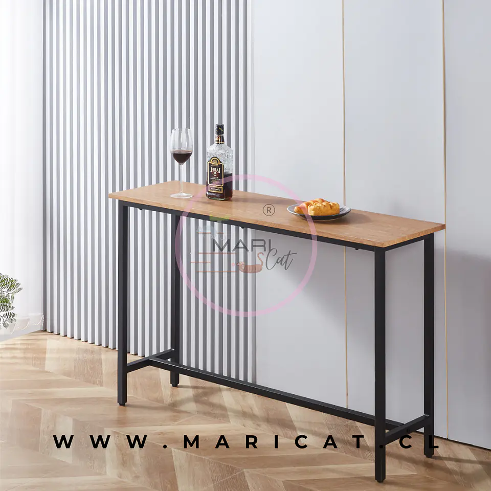 Arrimo MDF Natural y Metal Rustic – Estilo Industrial 1