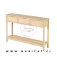 Mueble Recibidor Arrimo Ratán Arezzo de MDF con Cajones Tejidos – Marrón Claro - Miniatura 2