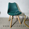 Silla Tulip Verde Esmeralda Pro con cojin /comedor