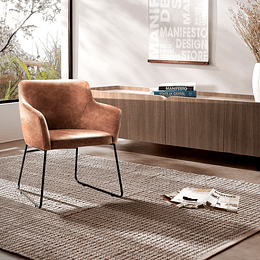 Butaca Sitial de Cuero Sintético Moderna Café Marrón Albania Burgos 