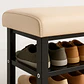 Zapatero Acolchado Beige-Recibidor Dormitorio multiuso - Miniatura 2