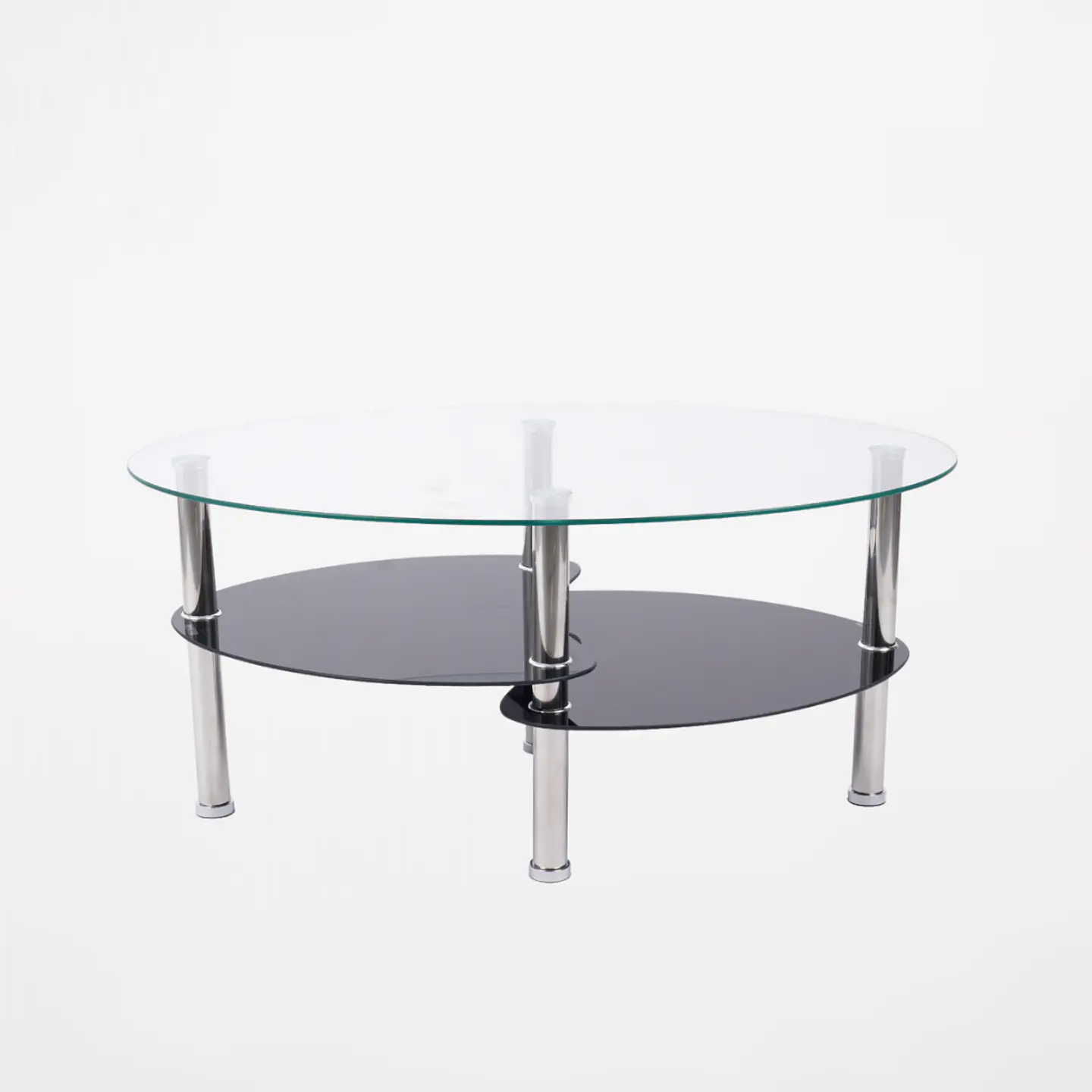 Mesa Ovalada de Vidrio Silver 1