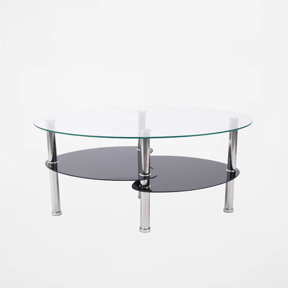 Mesa Ovalada de Vidrio Silver 1