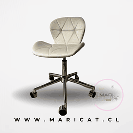 Silla Mariposa Escritorio Velvet Silver