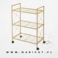 Carro Organizador Metal Dorado – Cocina o Baño - Miniatura 1