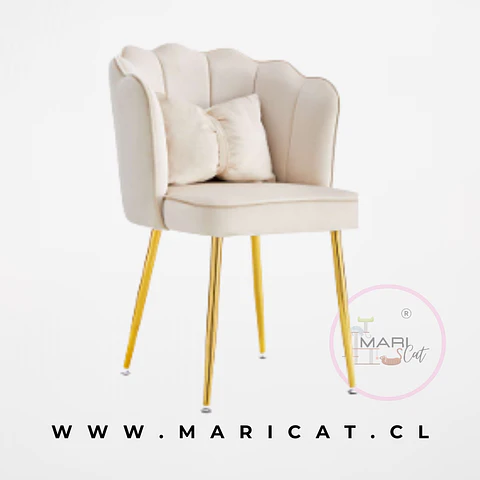 Silla Sitial Velvet Dorado – Living y Recepción
