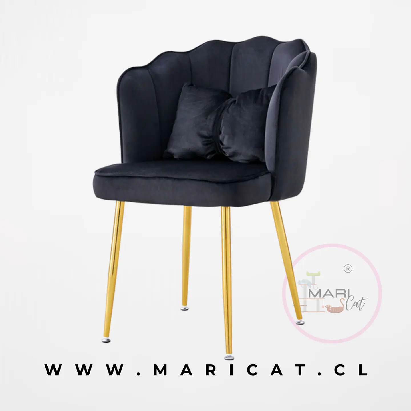 Sitial Flor Corona Velvet Gold con Cojin 3