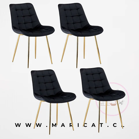Pack Silla Macrot Velvet Gold