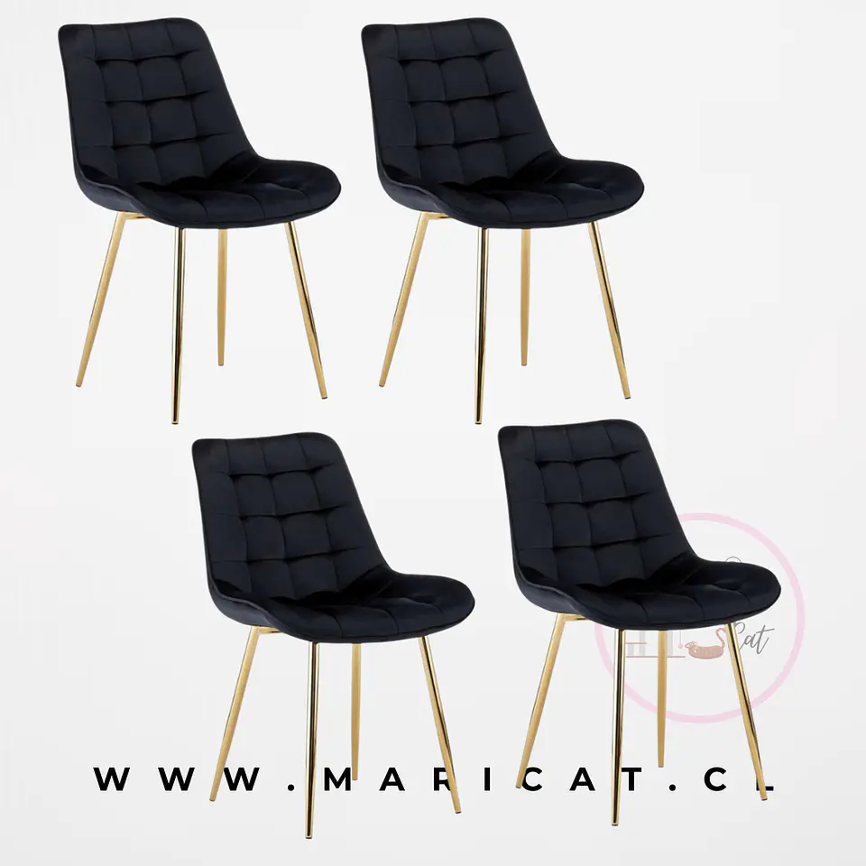 Pack Silla Macrot Velvet Gold 2