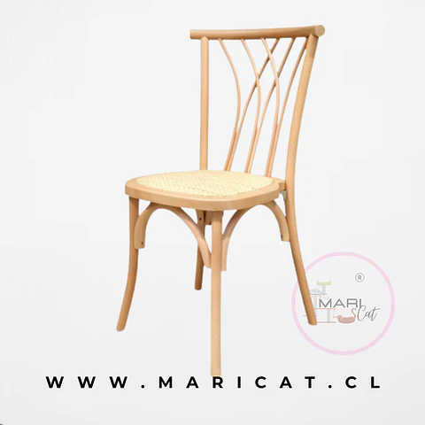 Silla Alpes Crossback Madera Rattan